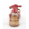 Sandales en cuir rouge Samira