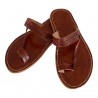 Moroccan flip-flops in light brown leather