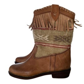 Berber boots with kilim and tassels