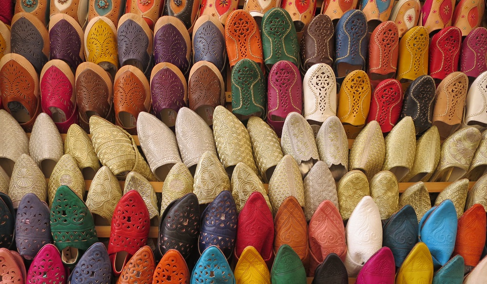 Babuchas Marroquí Cuero Cosido R1 Zapatos Pantuflas Zapatilla 